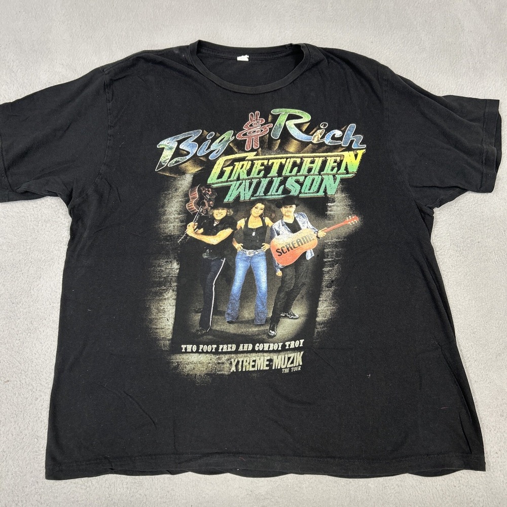 Big & Rich Gretchen Wilson Shirt Adult XL Concert Xtreme Muzik Tour‎ Graphic Tee